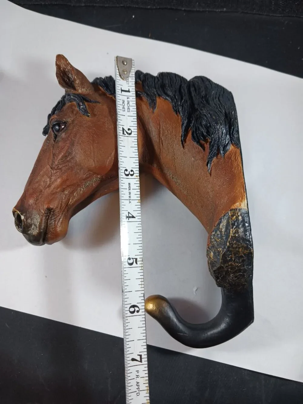 Vintage Chestnut Horse Head Coat Hanger/ Wall Hanging Coat Hook 3D